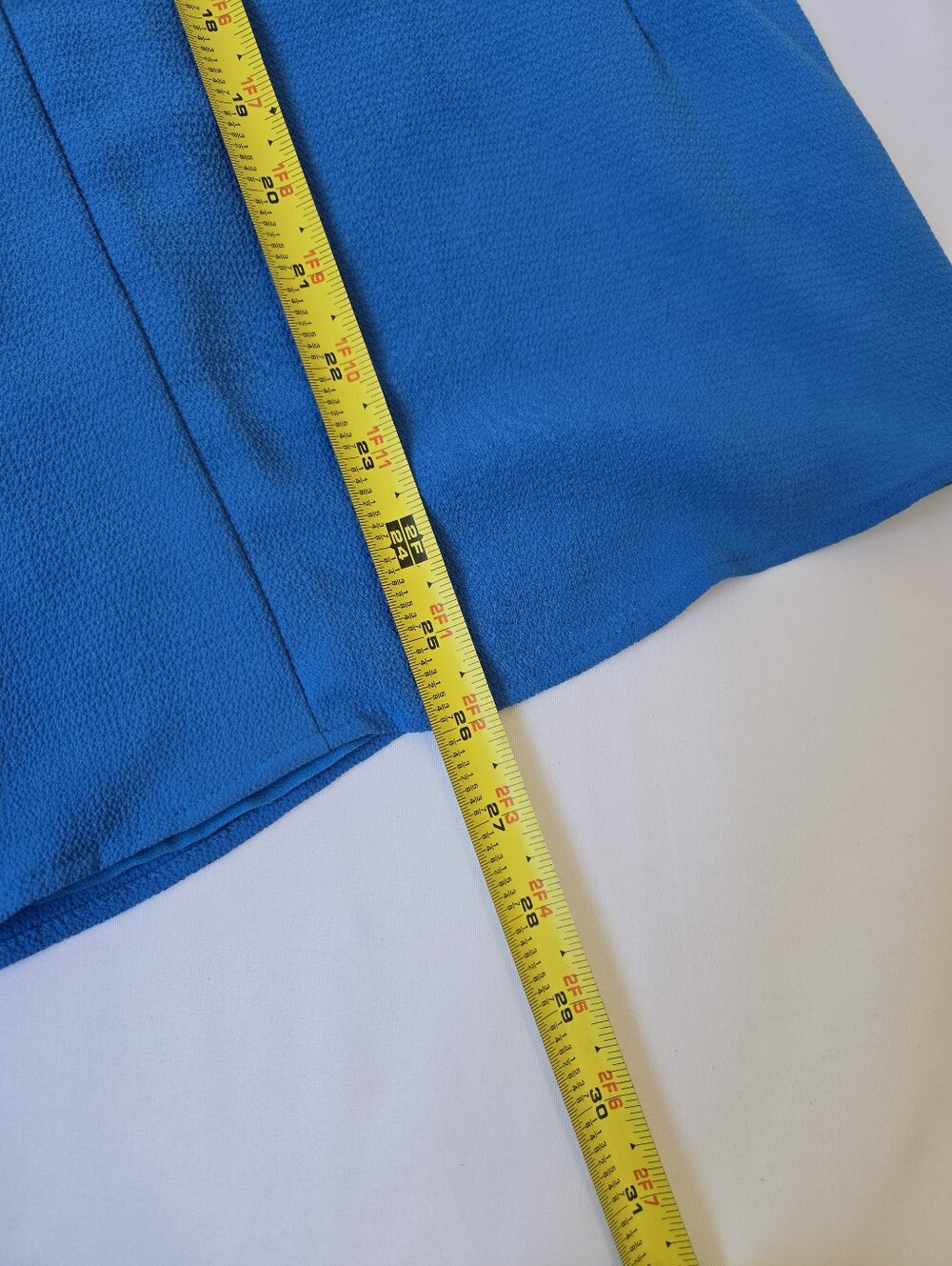 Calvin Klein Blue Flutter Sleeve Blouse Women’s Large Draped Career Office Top - Picture 10 of 11